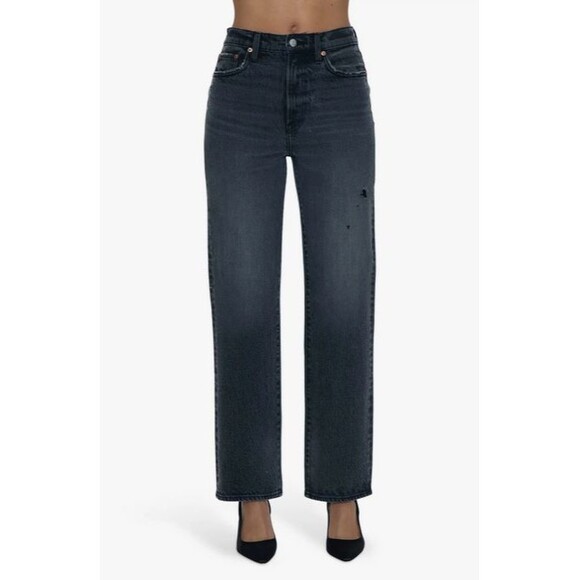 NWT Pistola Cassie Super High Rise Straight After Hours Vintage Black Jeans 28 - Picture 1 of 10
